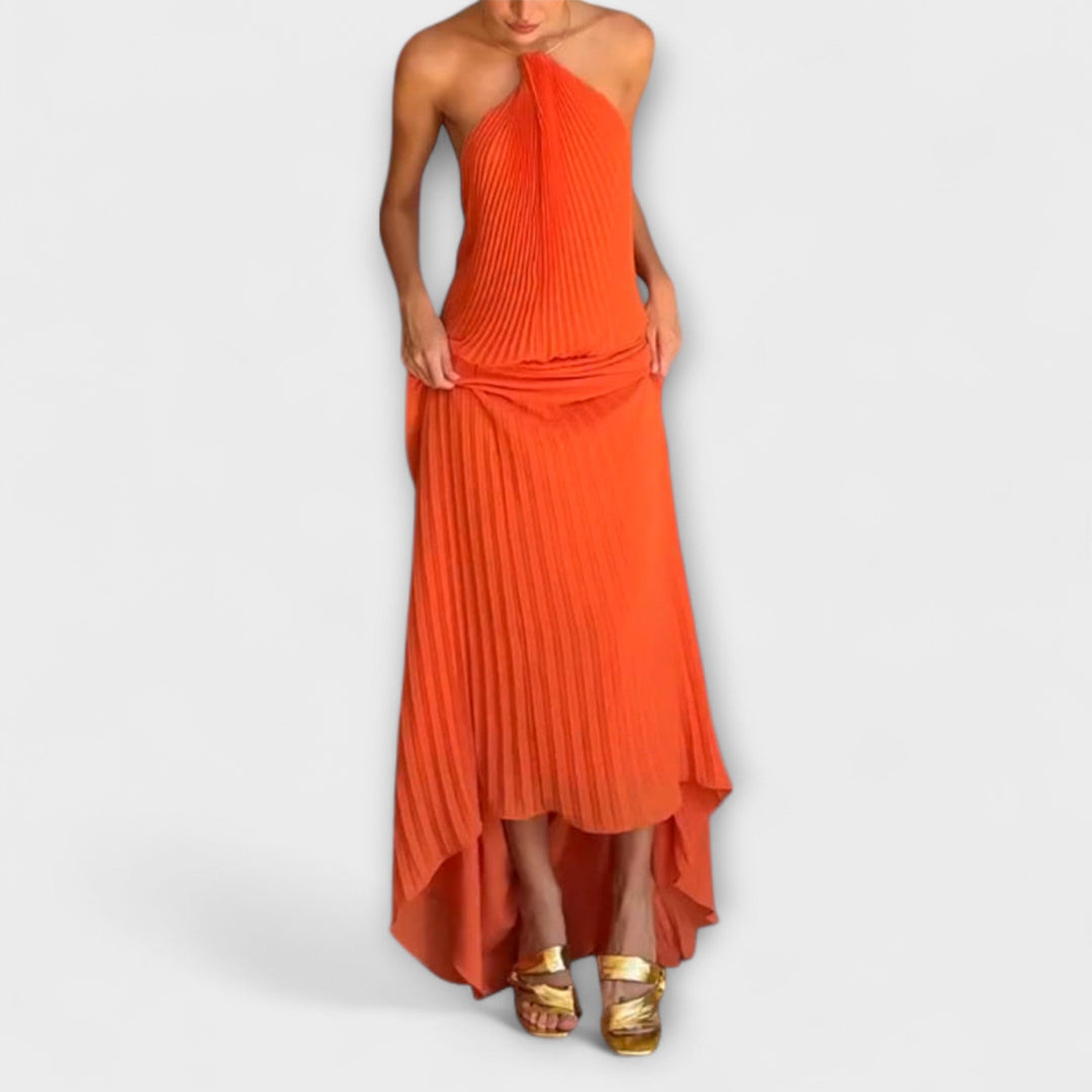 Poppy - Robe stylée avec encolure plissée