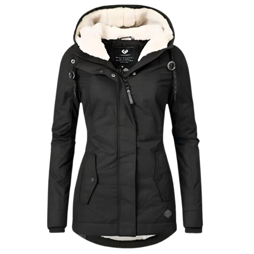 Berenice | Weather-Ready Slim Hooded Parka with Sherpa Lining and Adjustable Hood