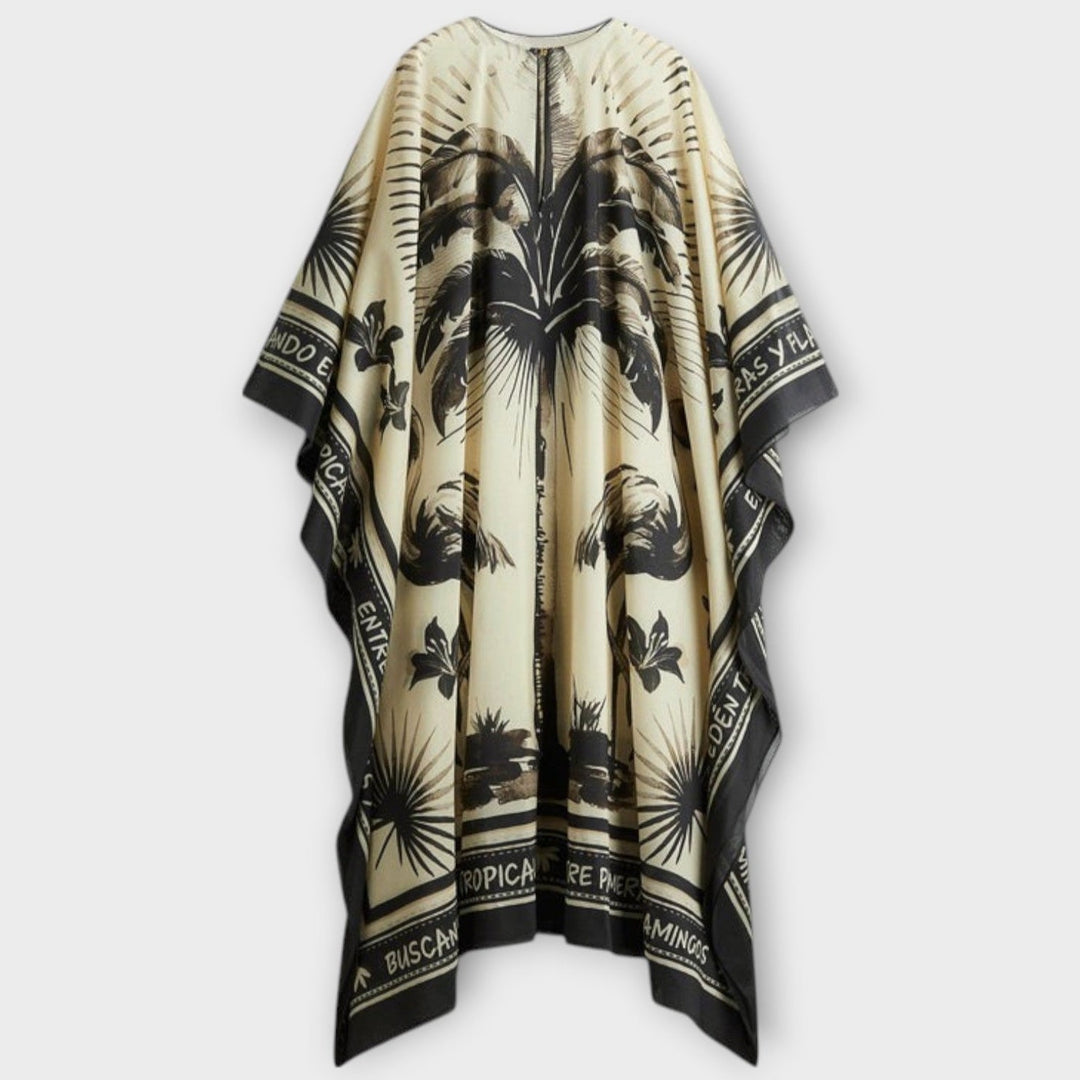 Melissa - Kaftan maxi à imprimé flamant rose extra-large