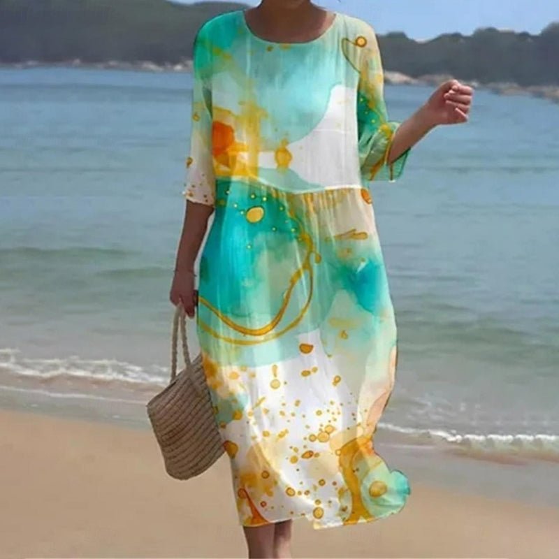 Keely | Robe fleur coucher de soleil