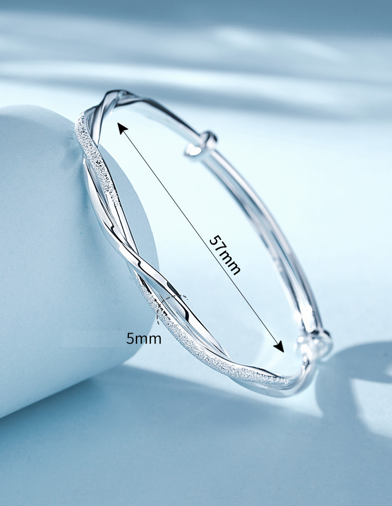 Bracelet tressé en argent