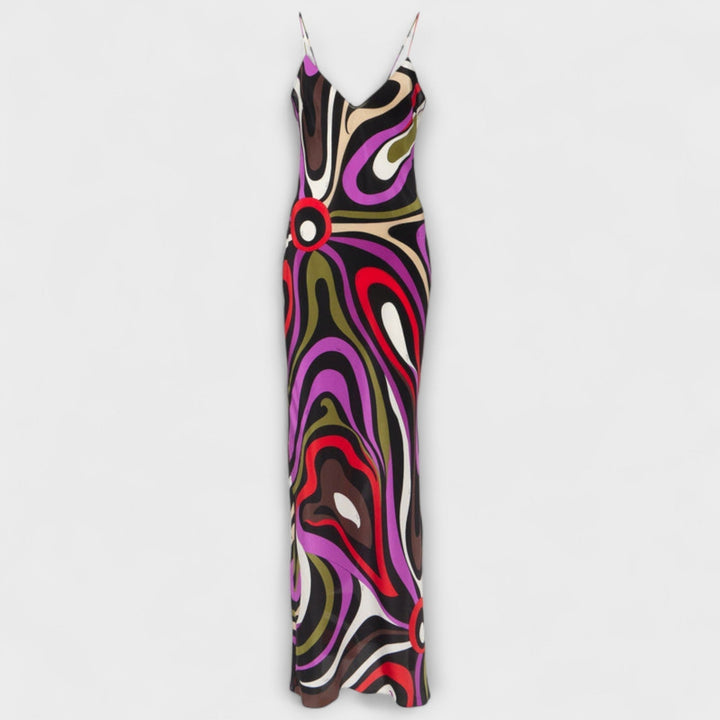 Daphne - Maxi Dress in Marble Print