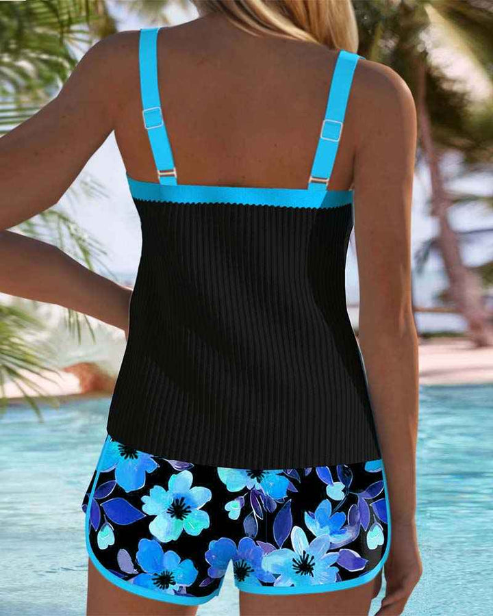 Maillot de bain débardeur à imprimé floral Maren avec bas boxer assorti