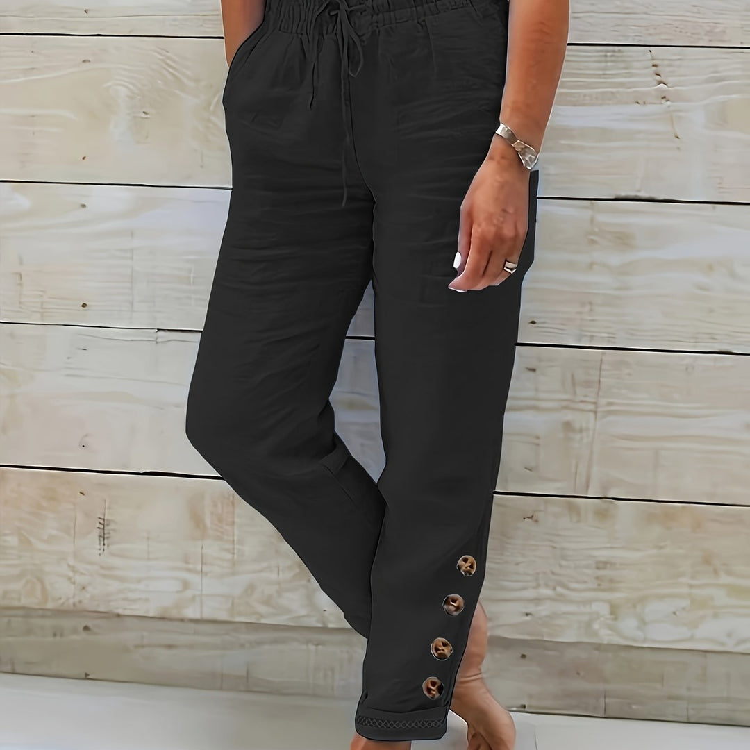 Linnea™ – Pantalon droit slim en coton