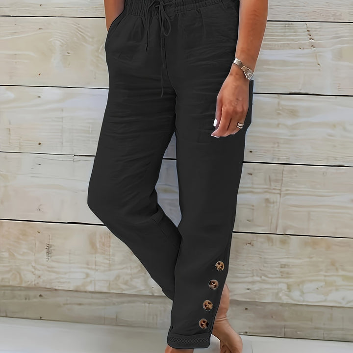Linnea™ – Pantalon droit slim en coton