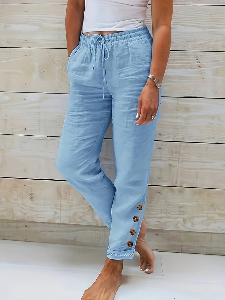Linnea™ – Pantalon droit slim en coton