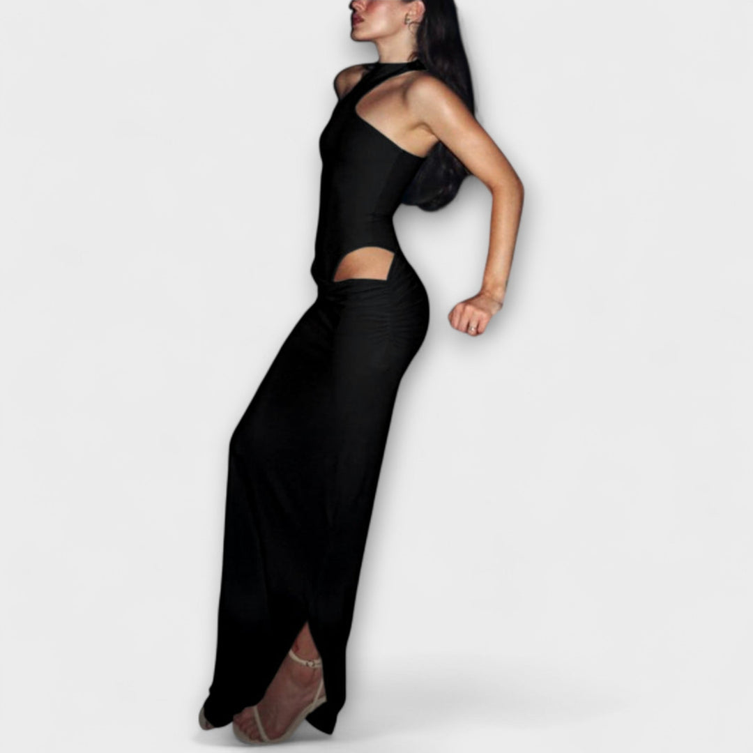 Minna - Robe sans manches séduisante avec découpes