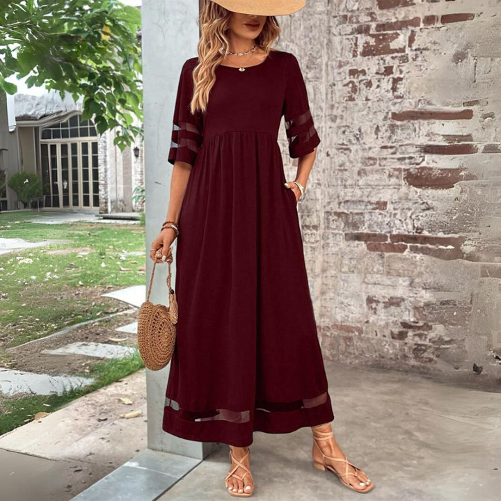 Aubrey™ – Robe midi flatteuse avec effet ventre plat