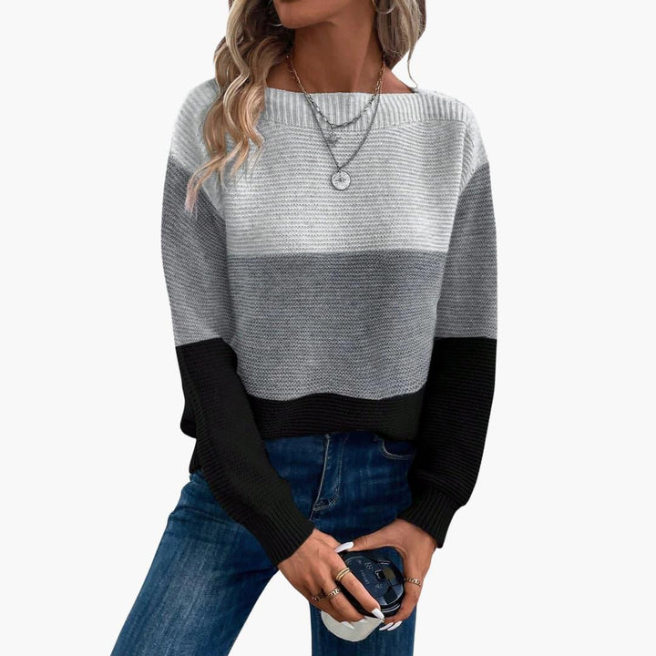 Adele | Relaxed Gradient Sweatshirt with Long Sleeves and Clean Hem