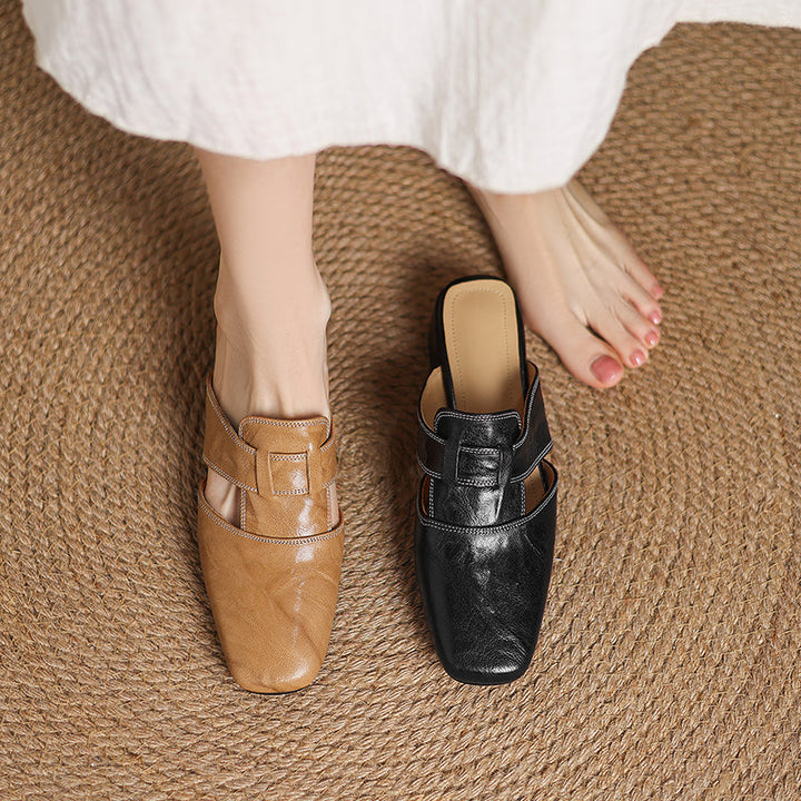 Mules Andie en cuir véritable