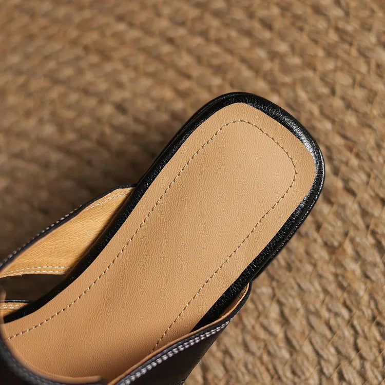 Mules Andie en cuir véritable