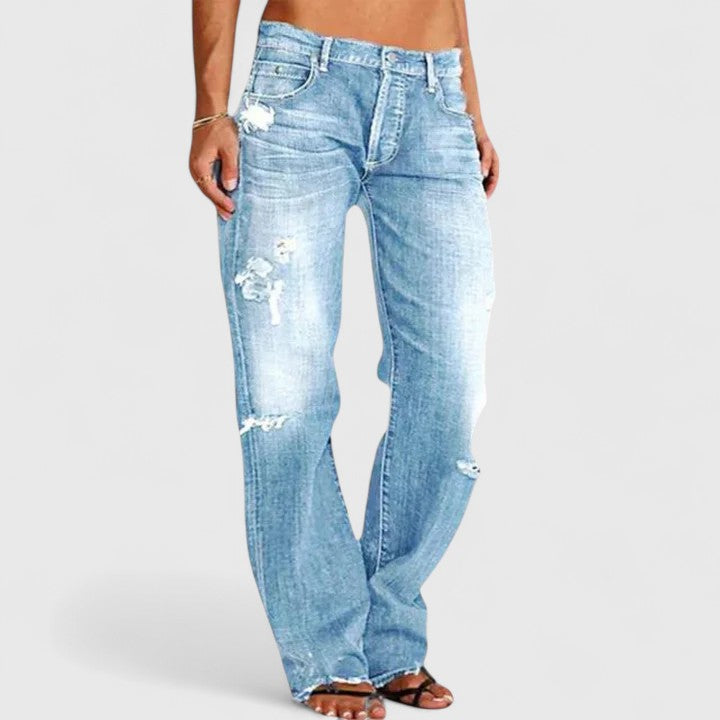 Selah | Modern Wide-Leg Jeans with Relaxed Waist and Flowing Silhouette