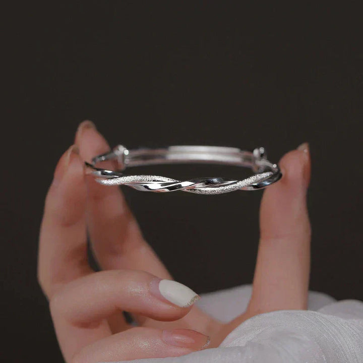 Bracelet tressé en argent