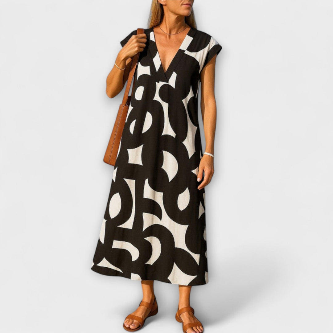 Linae – Robe légère avec col en V