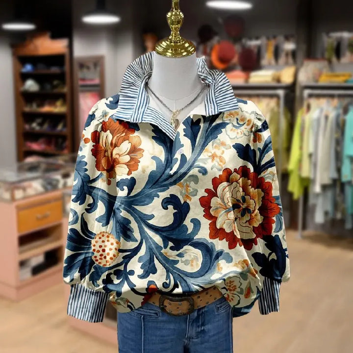 Serenity | Blouse vintage chic à imprimé floral