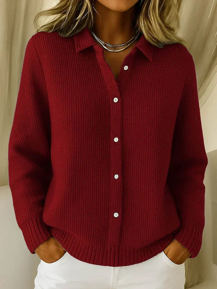 Margot | Gilet en maille raffiné à coupe longue et fermeture boutonnée sur le devant