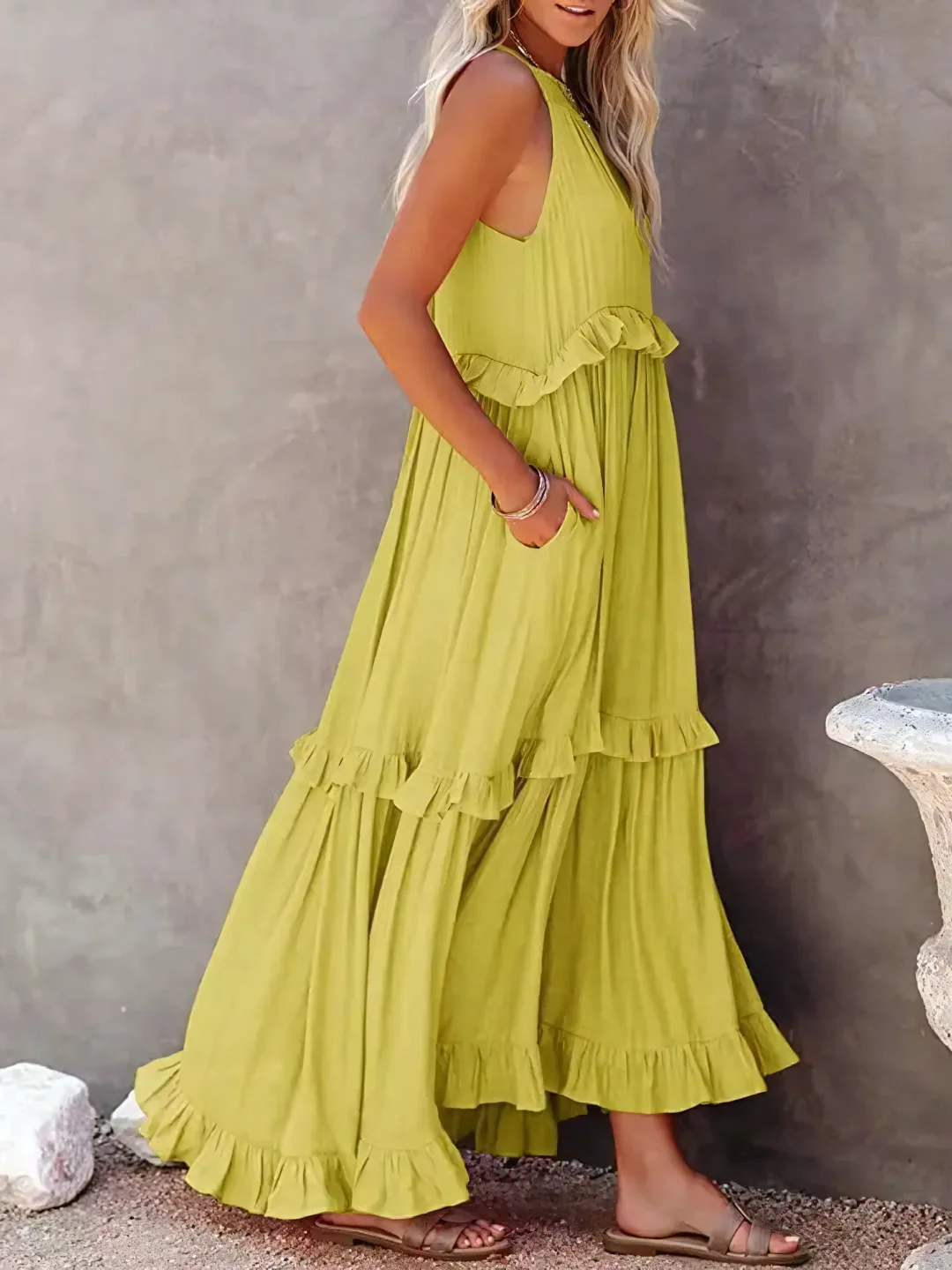 Elsie - Robe maxi à volants