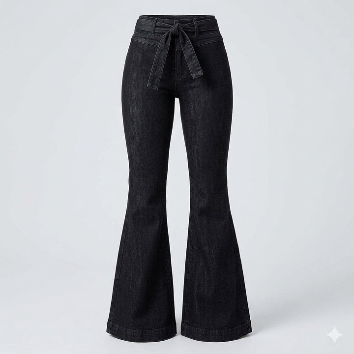 Women's Flare Jeans Denim Blend High Waisted Sculpting Fit Casual Everyday
