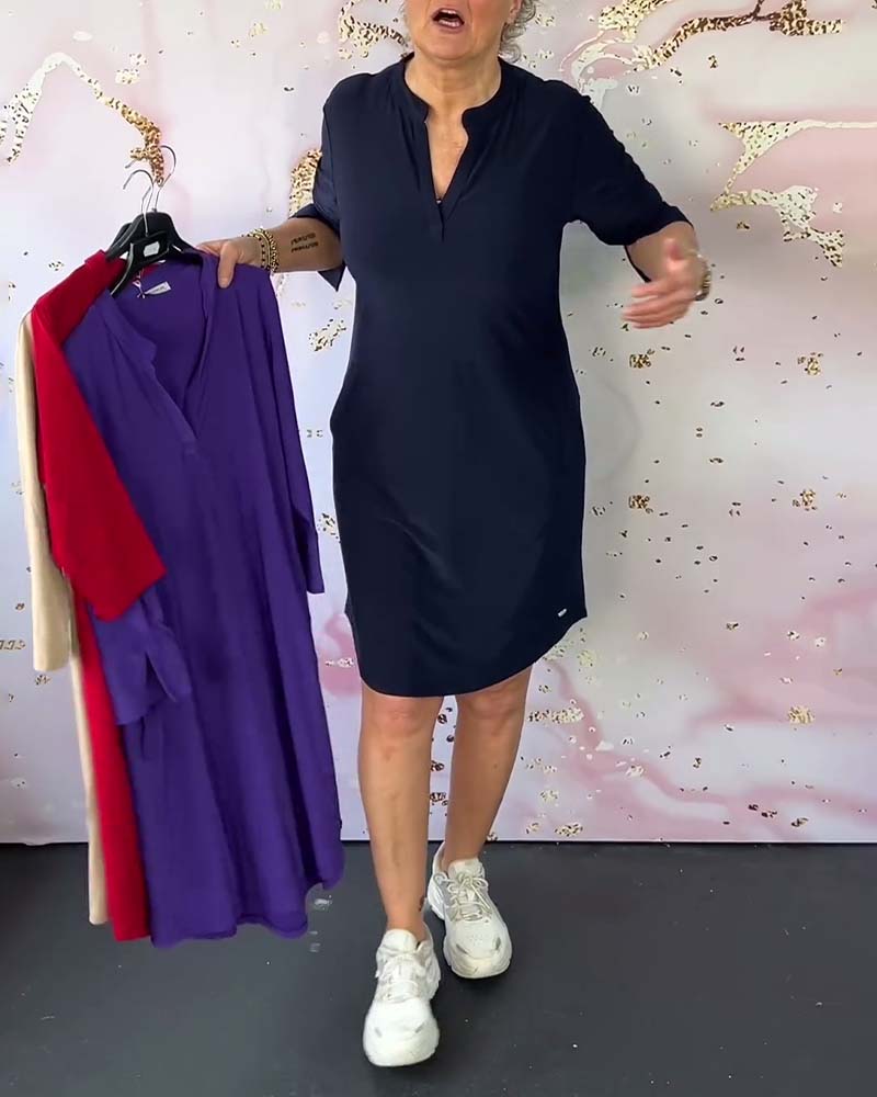 Hanne | Robe élégante avec col en V