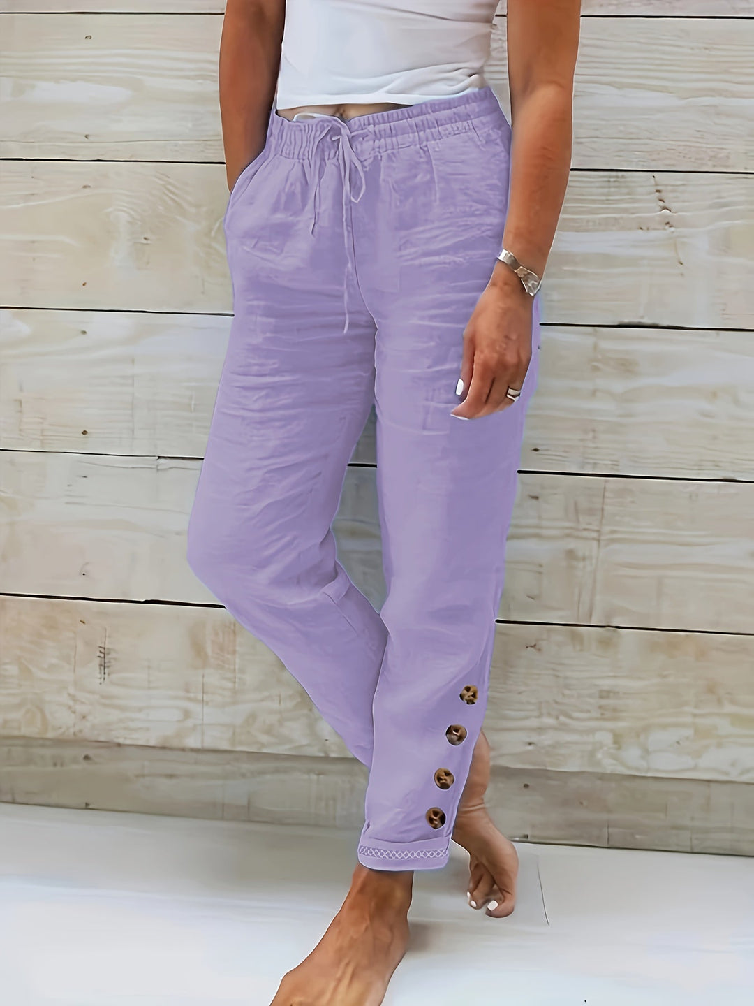Linnea™ – Pantalon droit slim en coton