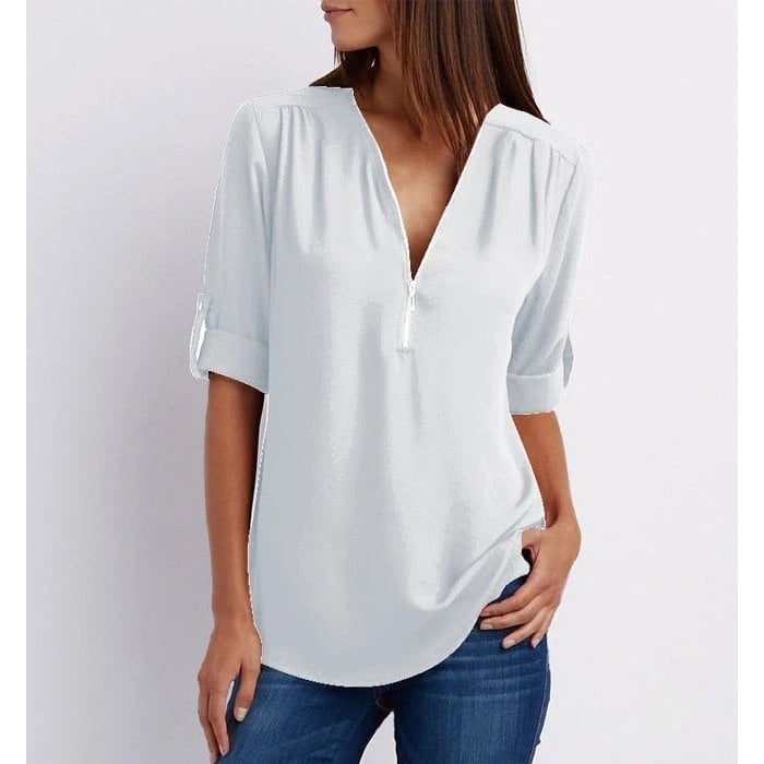 Gwen | Blouse chic zippée