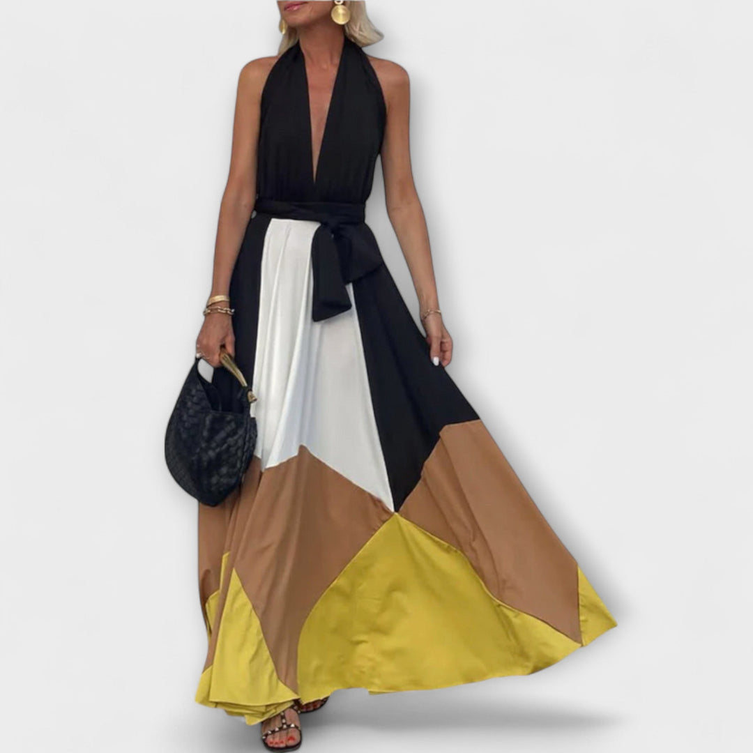 Nava - Long Dress with Open Back