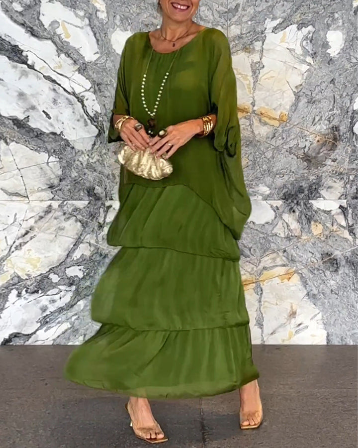 Morgan™ | Robe maxi verte à volants