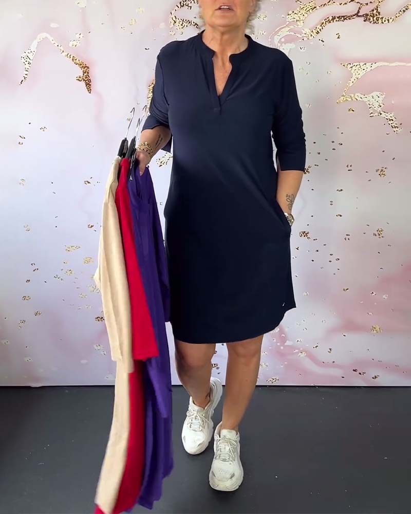 Hanne | Robe élégante avec col en V