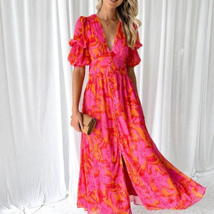 Lavinia | Robe maxi à imprimé floral stylée