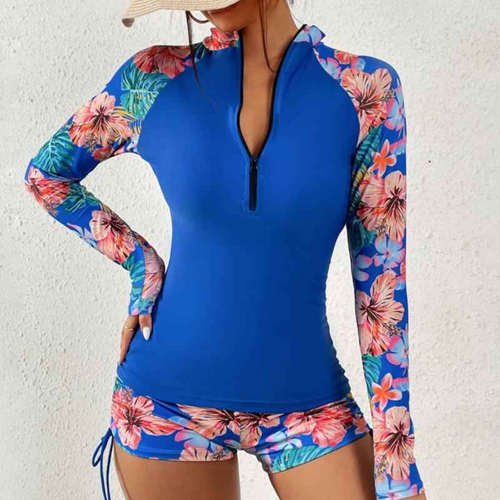 Chic Long-Sleeve Tankini Set for Stylish Swimwear