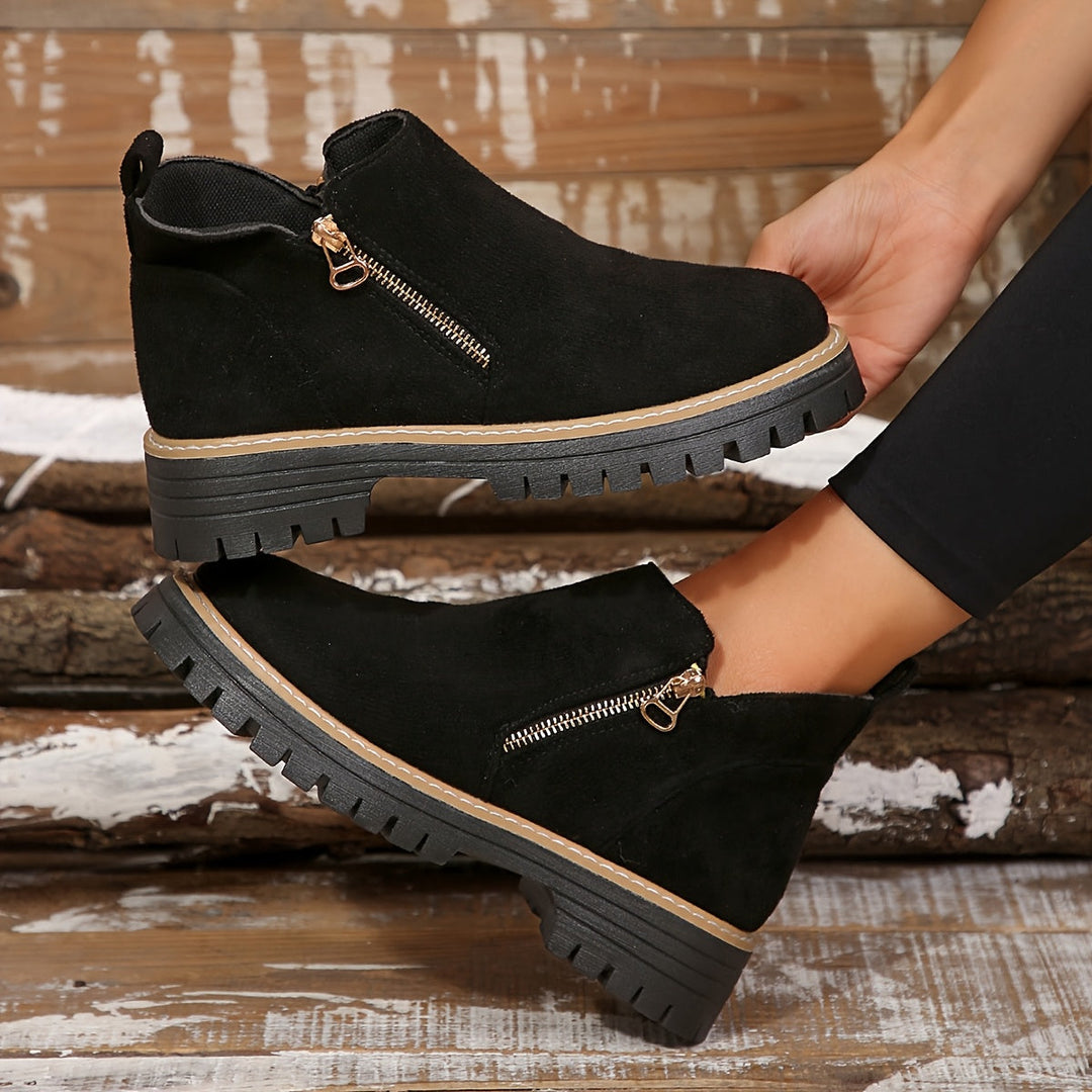 Sable | Reliable Ankle Boots with Non-Slip Grip and Side Zip Entry