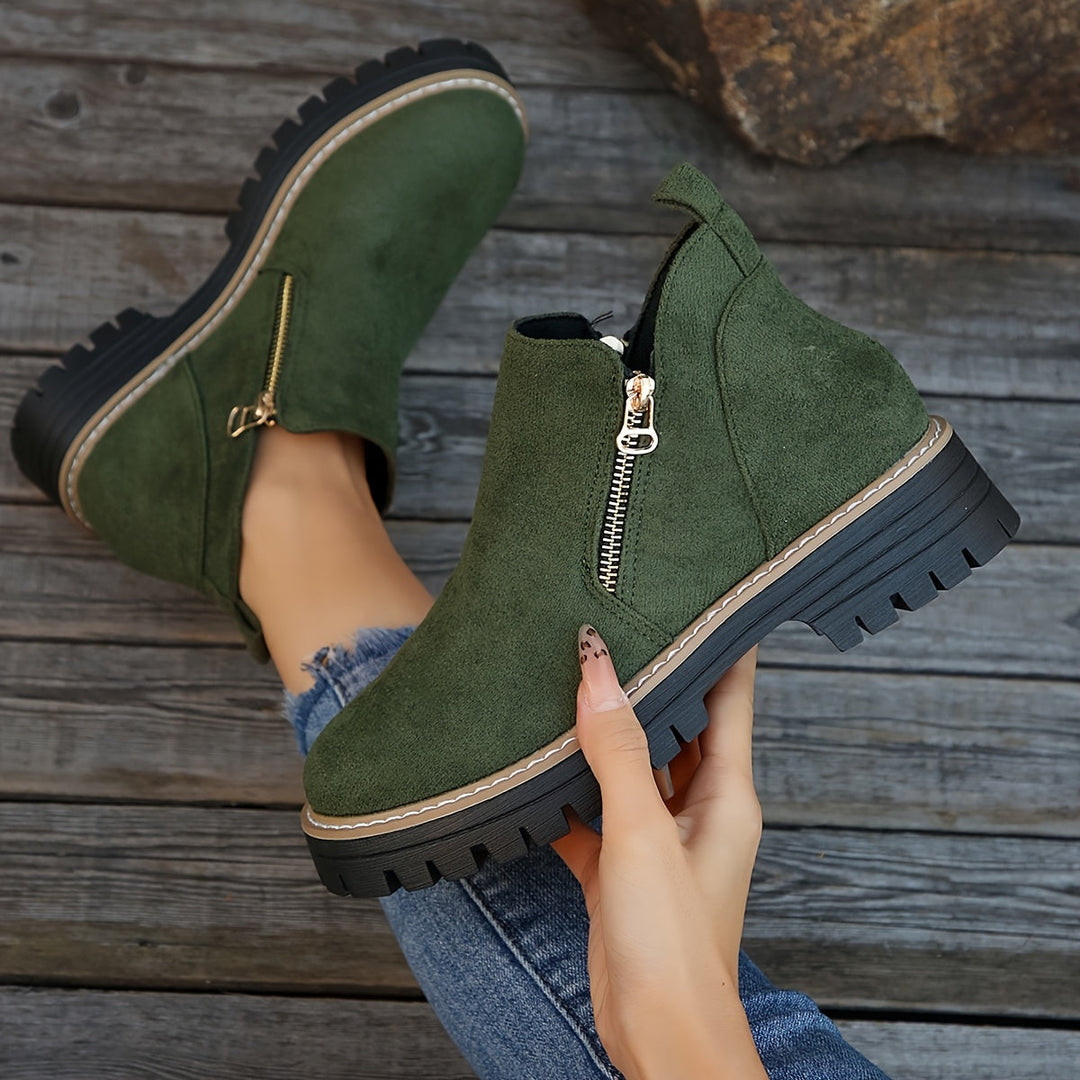 Sable | Reliable Ankle Boots with Non-Slip Grip and Side Zip Entry