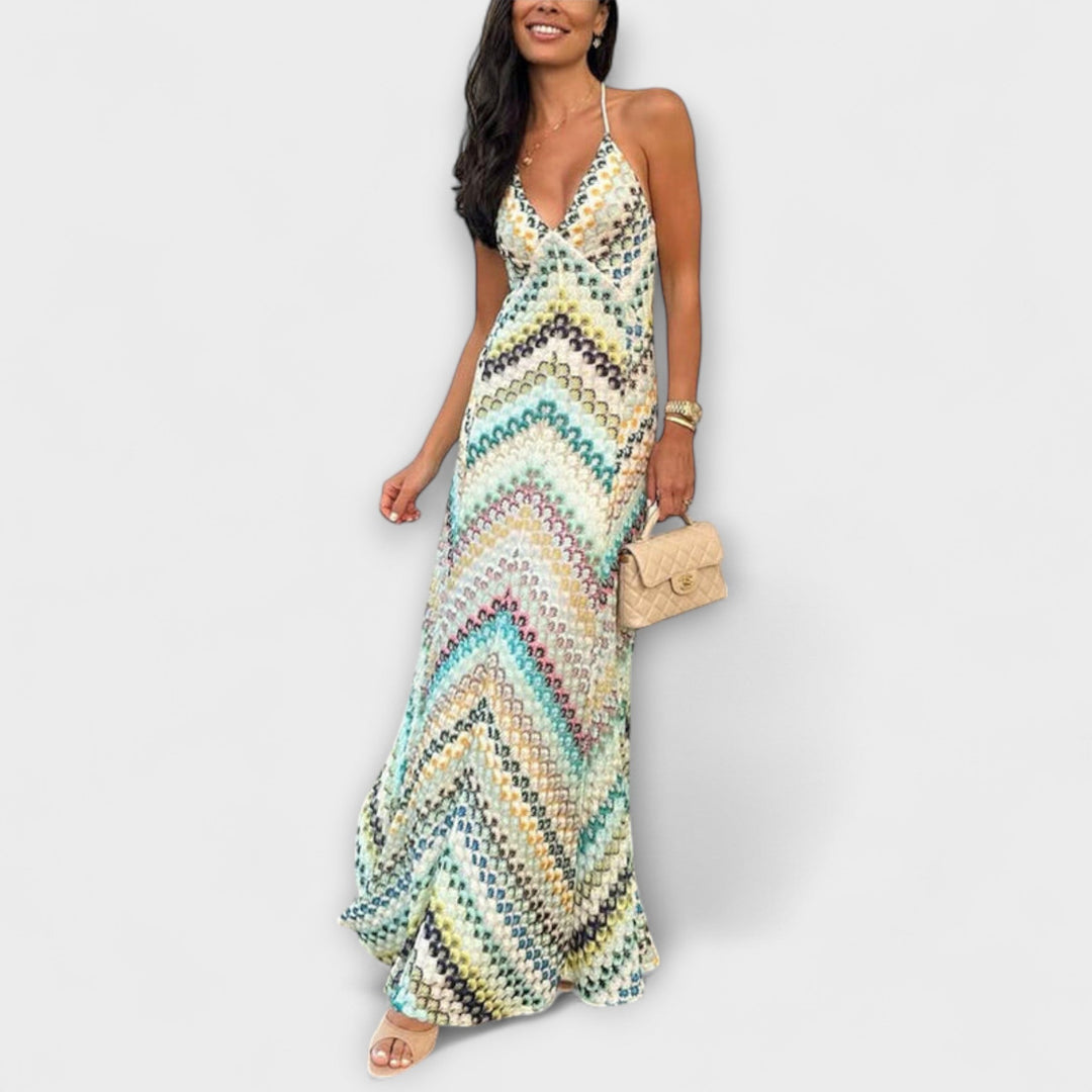 Remi - Robe maxi colorée à motif chevrons Missoni