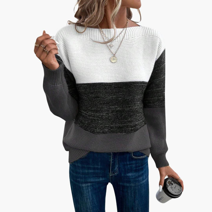 Adele | Relaxed Gradient Sweatshirt with Long Sleeves and Clean Hem