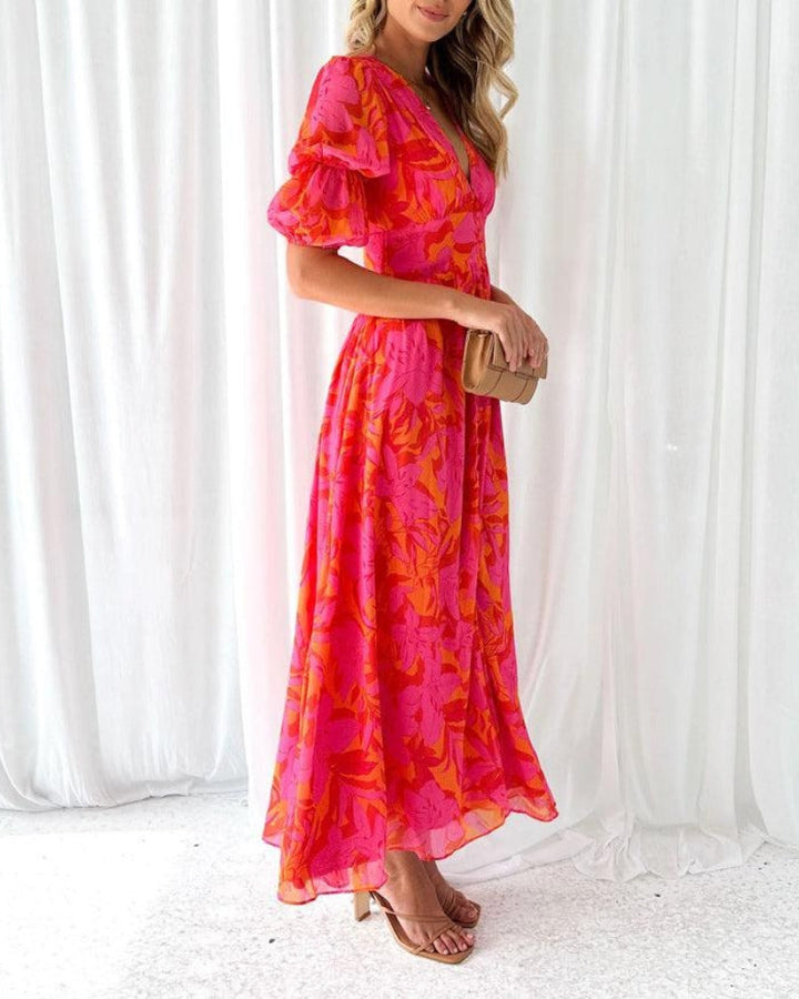 Lavinia | Robe maxi à imprimé floral stylée