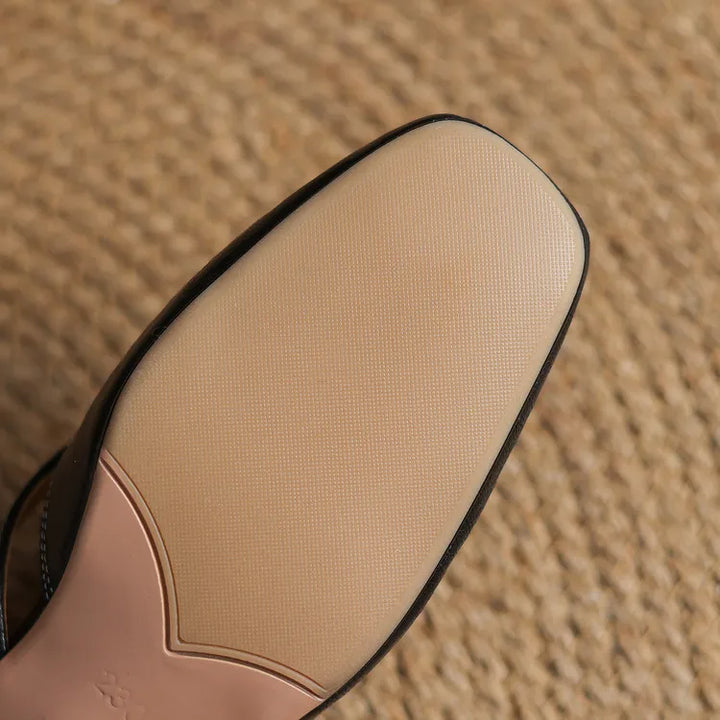 Mules Andie en cuir véritable
