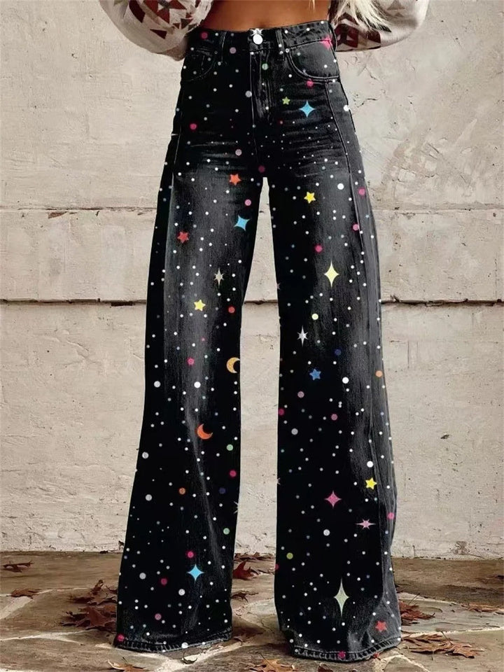 Mia™ - Pantalon large taille haute