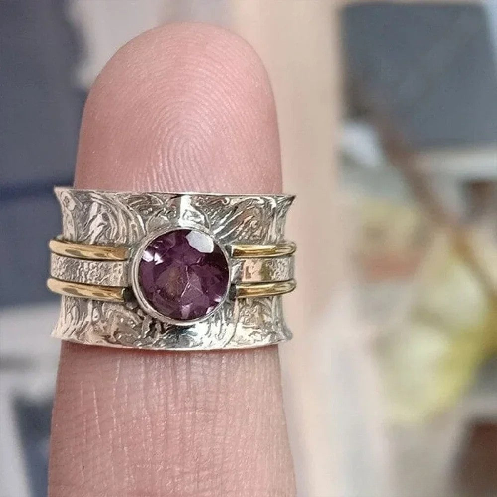 Bague de méditation bohème en cristal