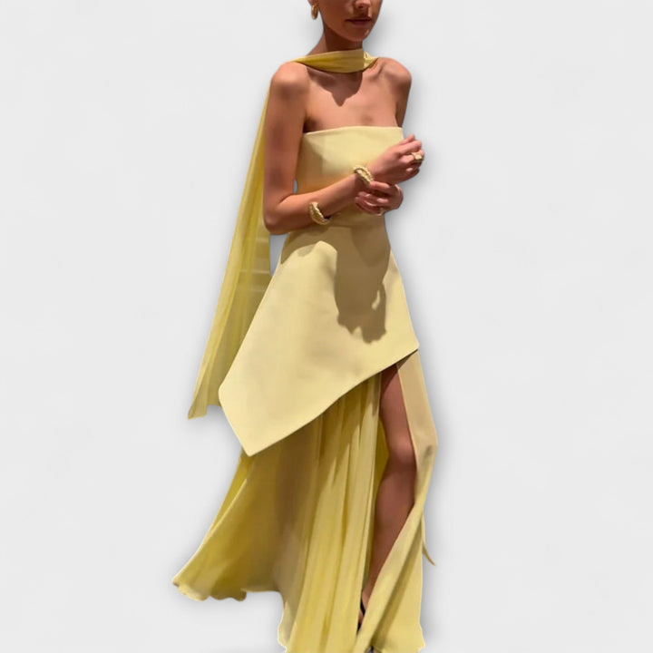 Goldie - Robe longue en chiffon