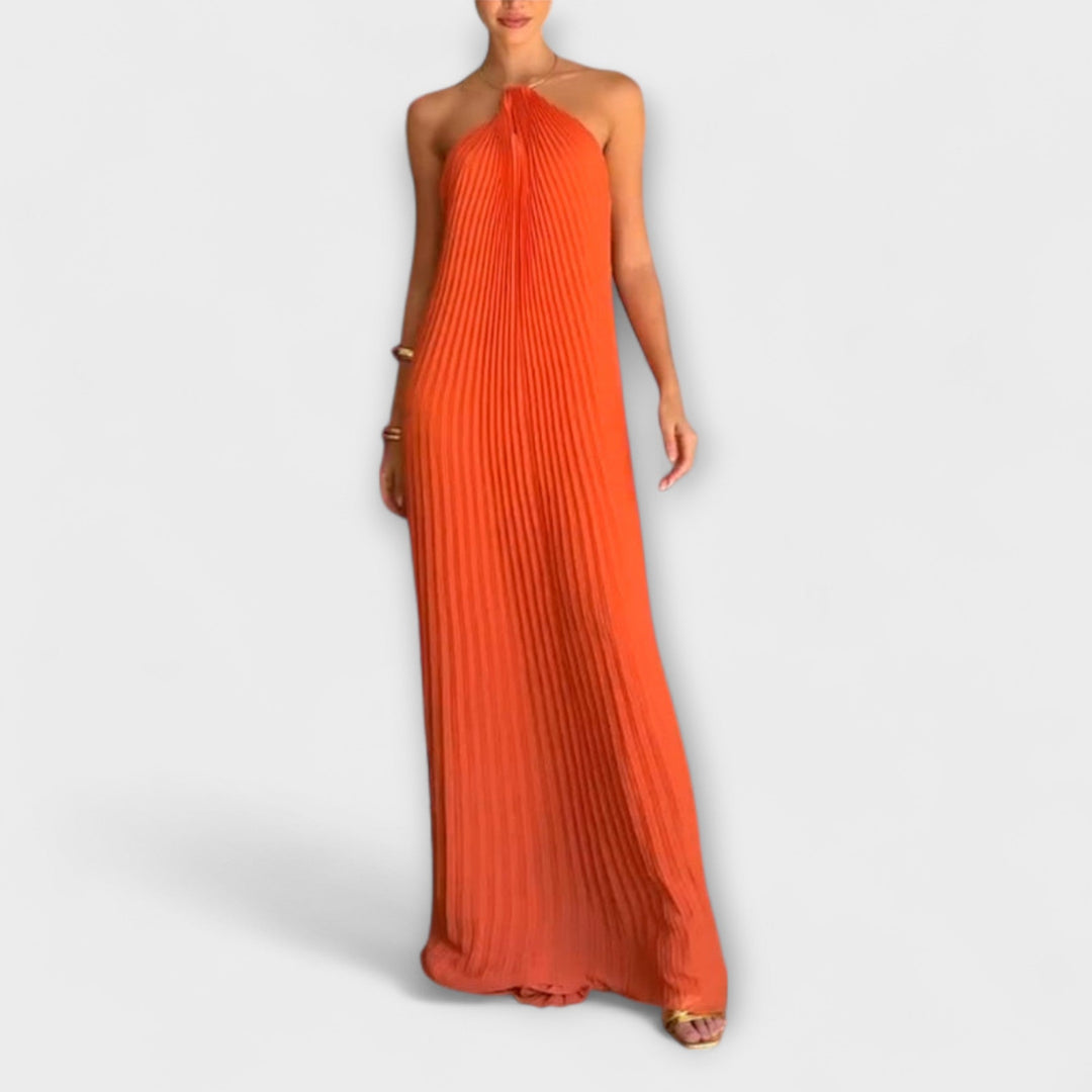 Poppy - Robe stylée avec encolure plissée
