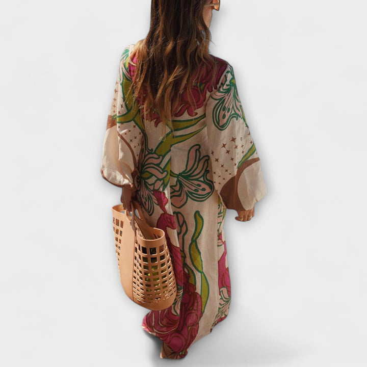 Tracey - Robe Tunique Maxi à Nouer