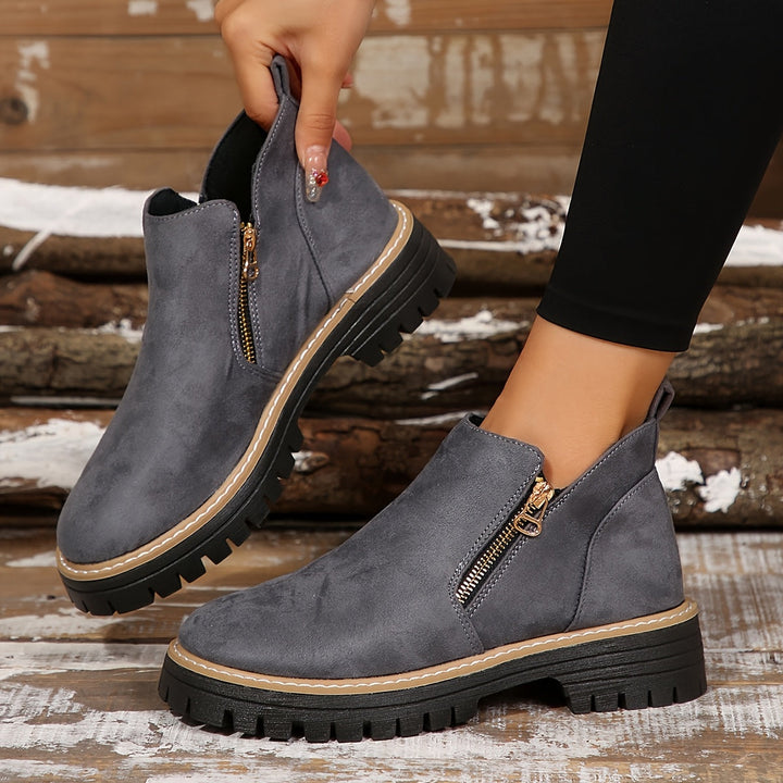 Sable | Reliable Ankle Boots with Non-Slip Grip and Side Zip Entry