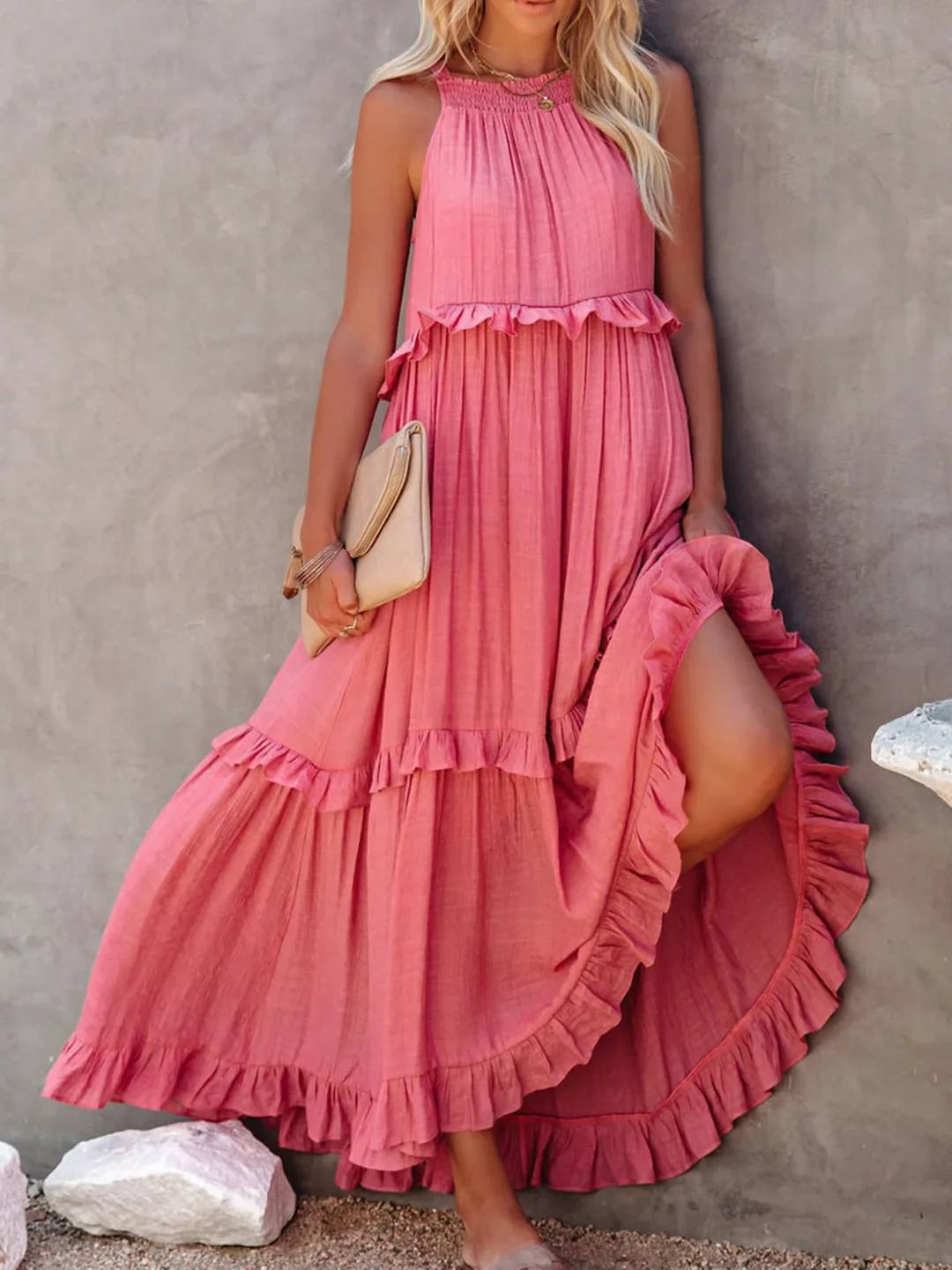Elsie - Robe maxi à volants