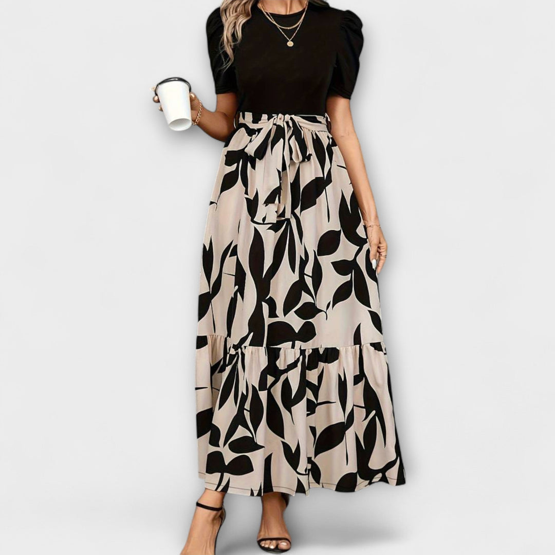 Luna - Robe d'été à motif floral et col rond