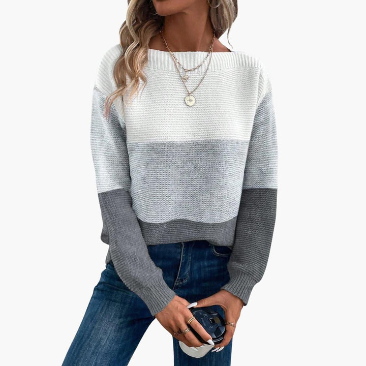 Adele | Relaxed Gradient Sweatshirt with Long Sleeves and Clean Hem