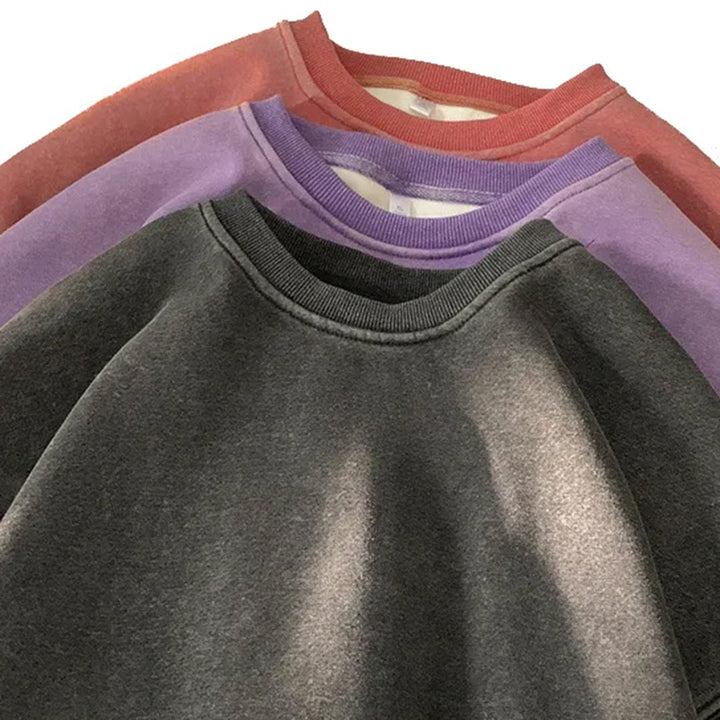 Sweat-shirt confortable en coton Marcus | à col rond et à manches longues