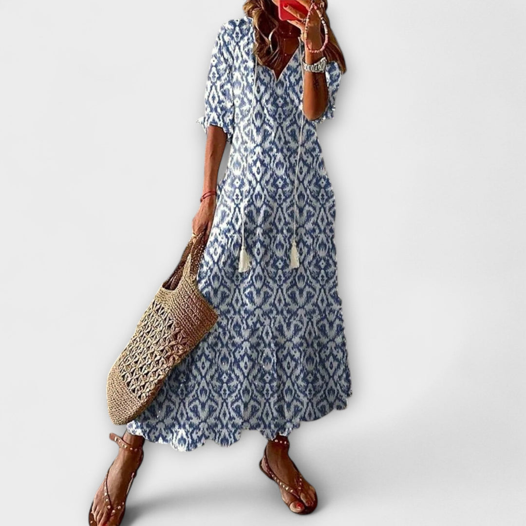 Anna – Robe d'été bohème femme à silhouette fluide