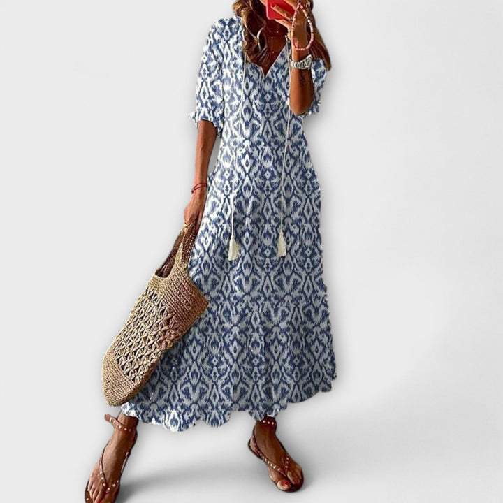 Anna – Robe d'été bohème femme à silhouette fluide
