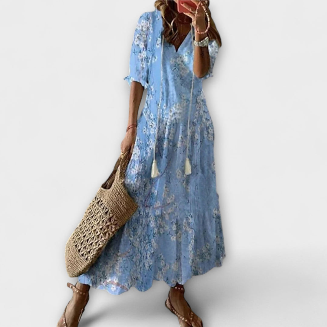 Anna – Robe d'été bohème femme à silhouette fluide