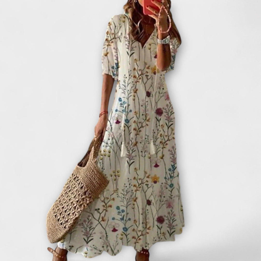 Anna – Robe d'été bohème femme à silhouette fluide